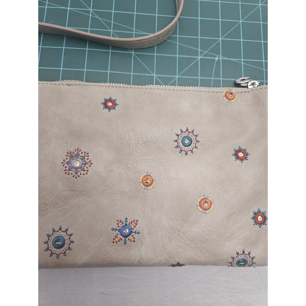Desigual Julietta Agra Crossbody Bag Nude Beige Embroidered Purse - Picture 7 of 9